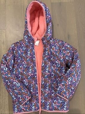 Cat & Jack Pink Puffer Fleece Jacket with hood